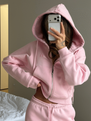 NAGOLOSʼ fleece zip hoodie - pink