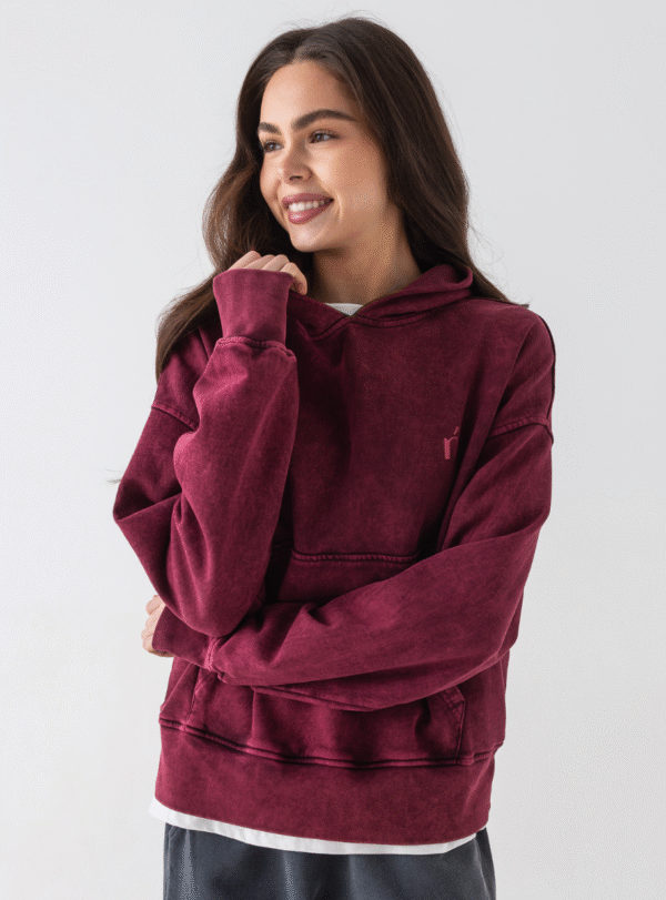 Худі NAGOLOSʼ - бургунді - Зображення 6