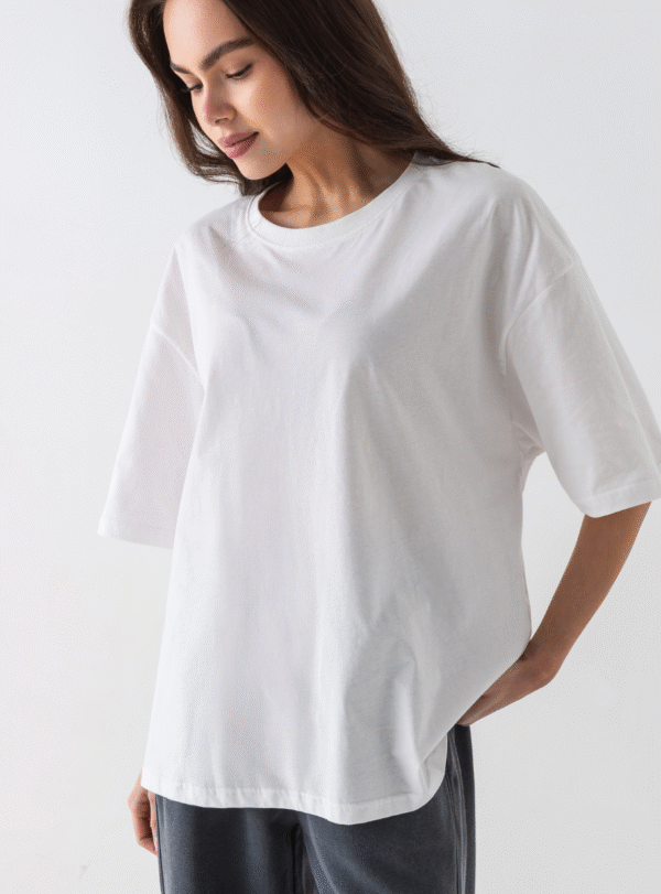 Футболка оверсайз — білий - Зображення 3