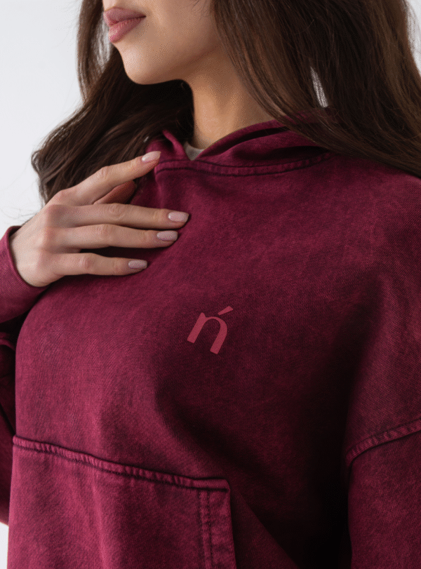 Худі NAGOLOSʼ - бургунді - Зображення 4