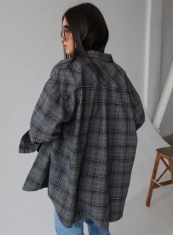 Checkered shirt - dark gray