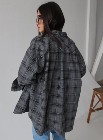 Checkered shirt - dark gray