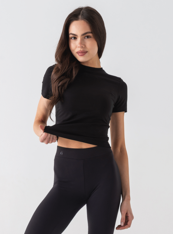 Приталена футболка NAGOLOS’ - чорний - Зображення 4