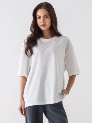 Футболка оверсайз — білий