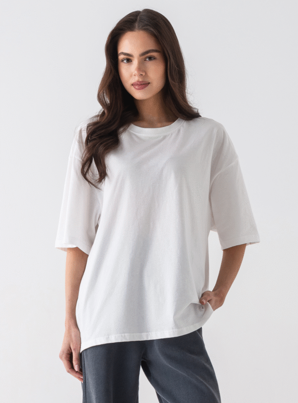 Футболка оверсайз — білий - Зображення 1