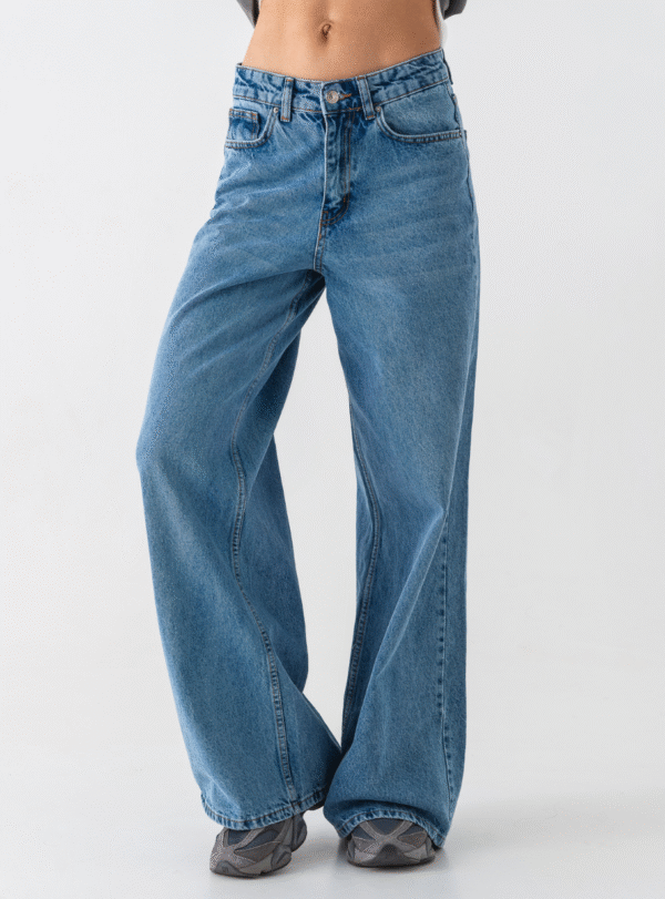 Джинси палаццо - блакитні - Зображення 1