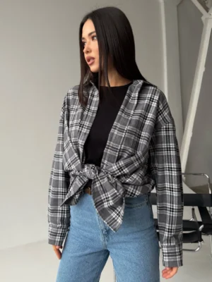 Checkered shirt - light gray