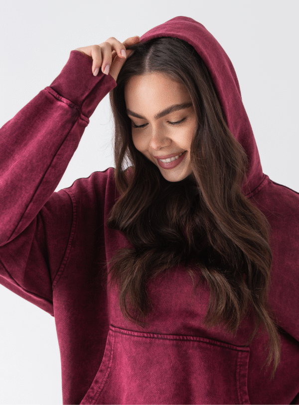 Худі NAGOLOSʼ - бургунді - Зображення 5