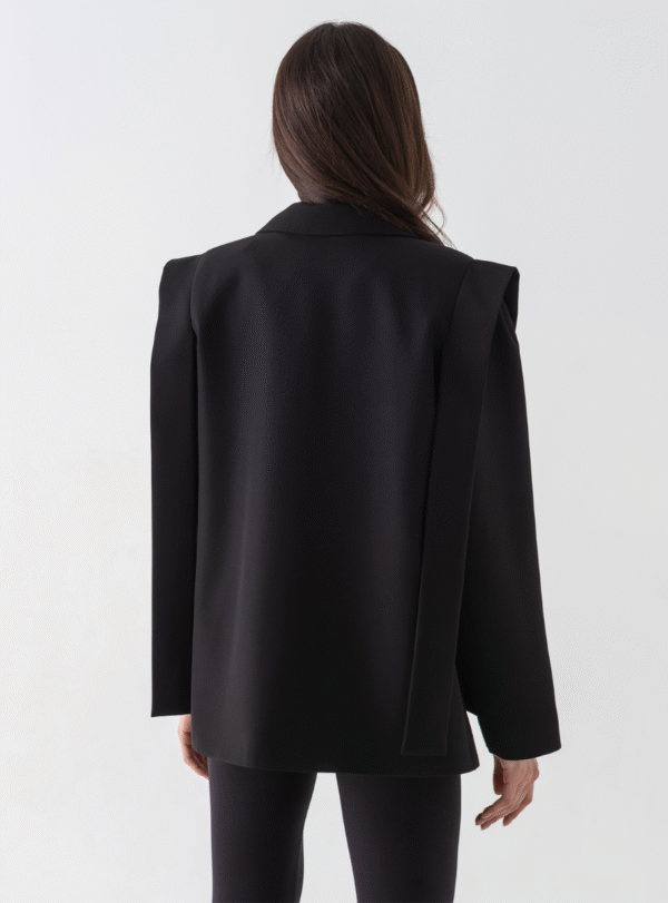 Жакет NAGOLOS’ з поясом — чорний - Зображення 6